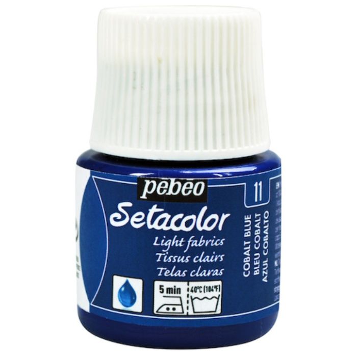 Pebeo　布用水性アクリル絵具セタカラー透明色　45ml　コバルトブルー