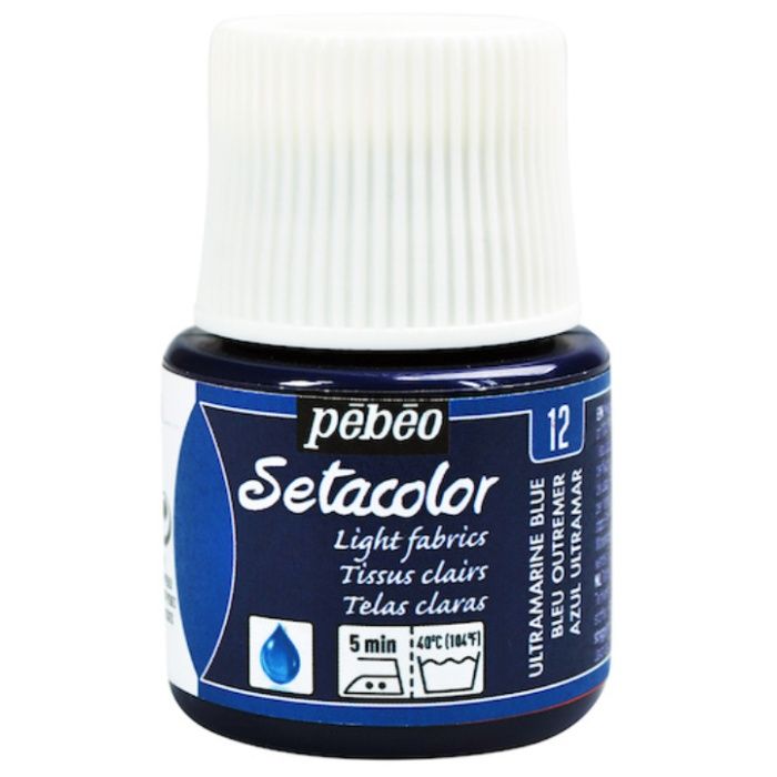 Pebeo　布用水性アクリル絵具セタカラー透明色　45ml　ウルトラマリンブルー