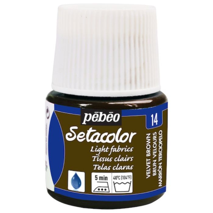 Pebeo　布用水性アクリル絵具セタカラー透明色　45ml　ベルベットブラウン