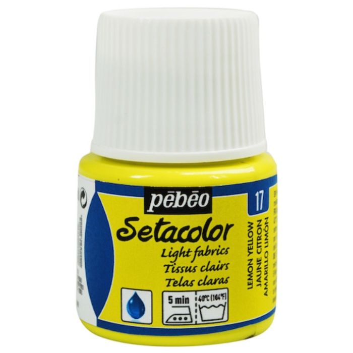 Pebeo　布用水性アクリル絵具セタカラー透明色　45ml　レモンイエロー