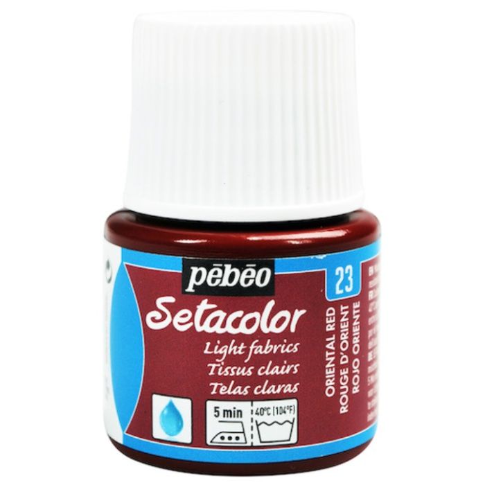 Pebeo　布用水性アクリル絵具セタカラー透明色　45ml　オリエンタルレッド