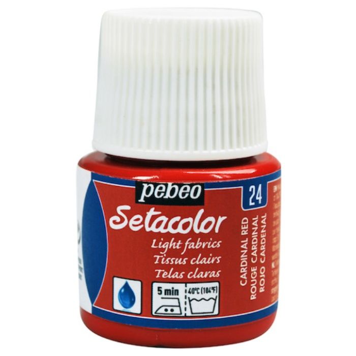 Pebeo　布用水性アクリル絵具セタカラー透明色　45ml　カーディナルレッド
