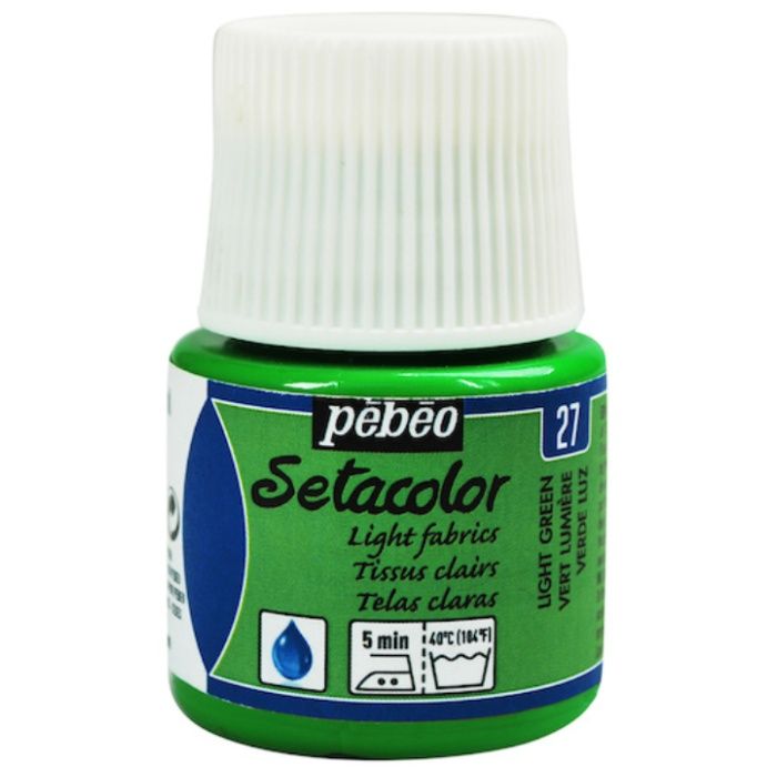Pebeo　布用水性アクリル絵具セタカラー透明色　45ml　ライトグリーン