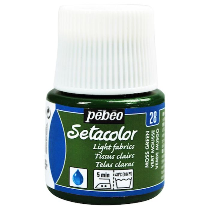 Pebeo　布用水性アクリル絵具セタカラー透明色　45ml　モスグリーン