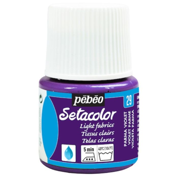 Pebeo　布用水性アクリル絵具セタカラー透明色　45ml　パルマバイオレット