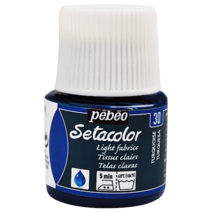 Pebeo　布用水性アクリル絵具セタカラー透明色　45ml　ターコイズ