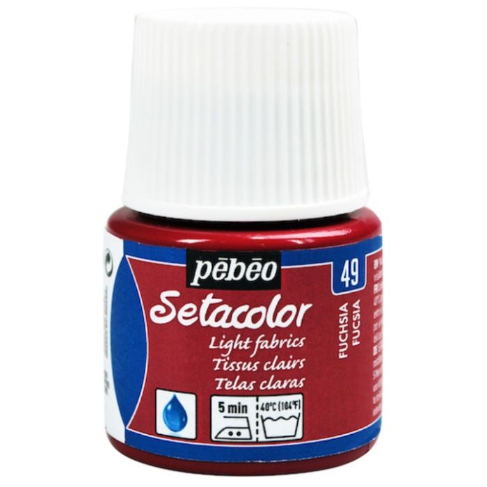 Pebeo　布用水性アクリル絵具セタカラー透明色　45ml　フクシア