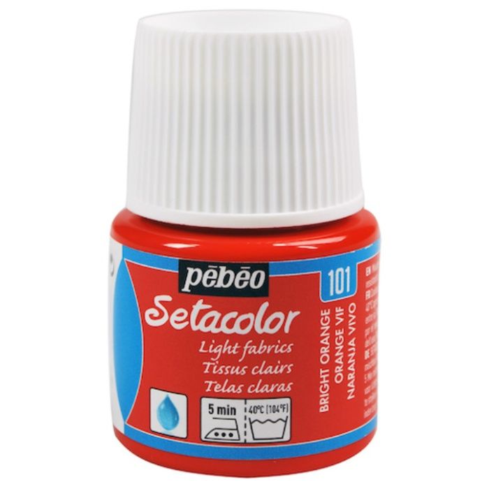 Pebeo　布用水性アクリル絵具セタカラー透明色　45ml　ビビットオレンジ