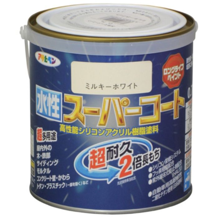 アサヒペン　水性スーパーコート　0.7L　ミルキーホワイト