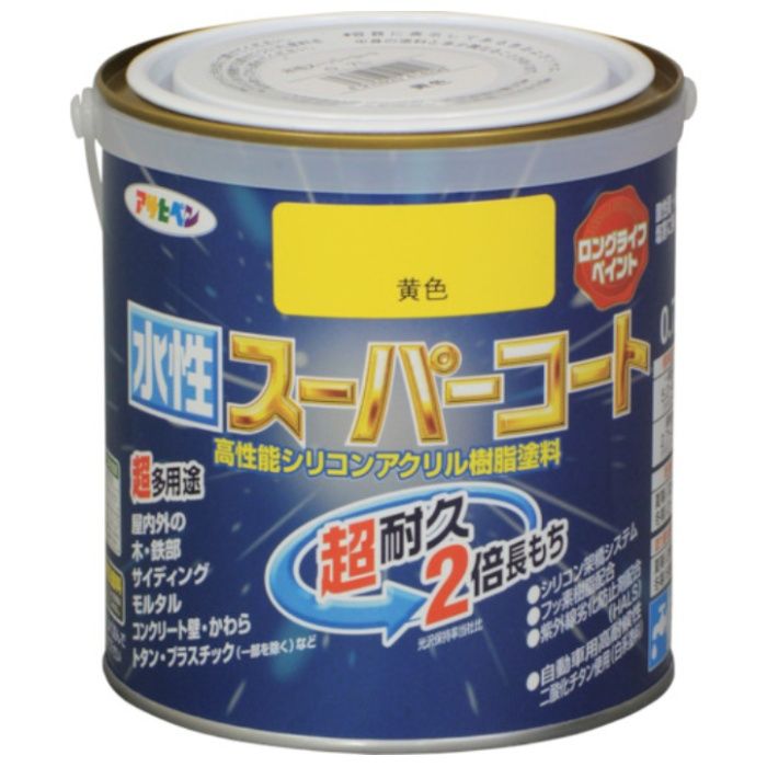 アサヒペン　水性スーパーコート　0.7L　黄色