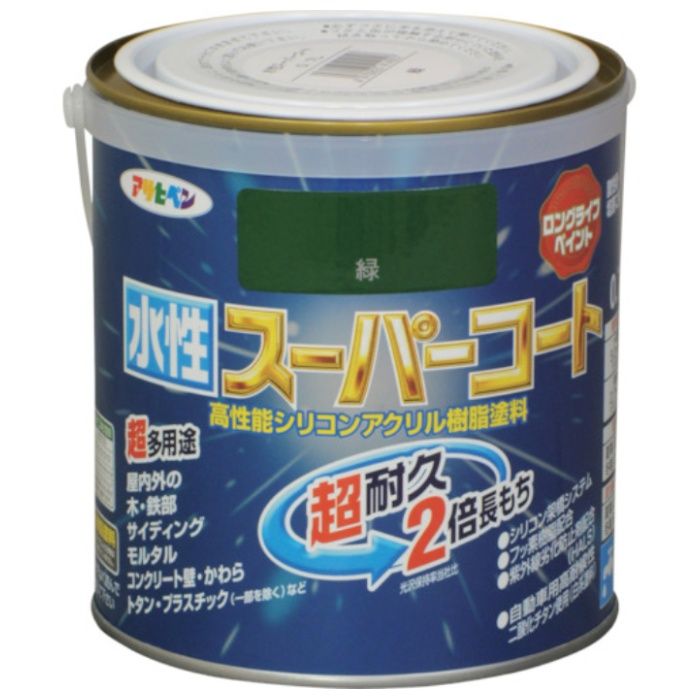 アサヒペン　水性スーパーコート　0.7L　緑