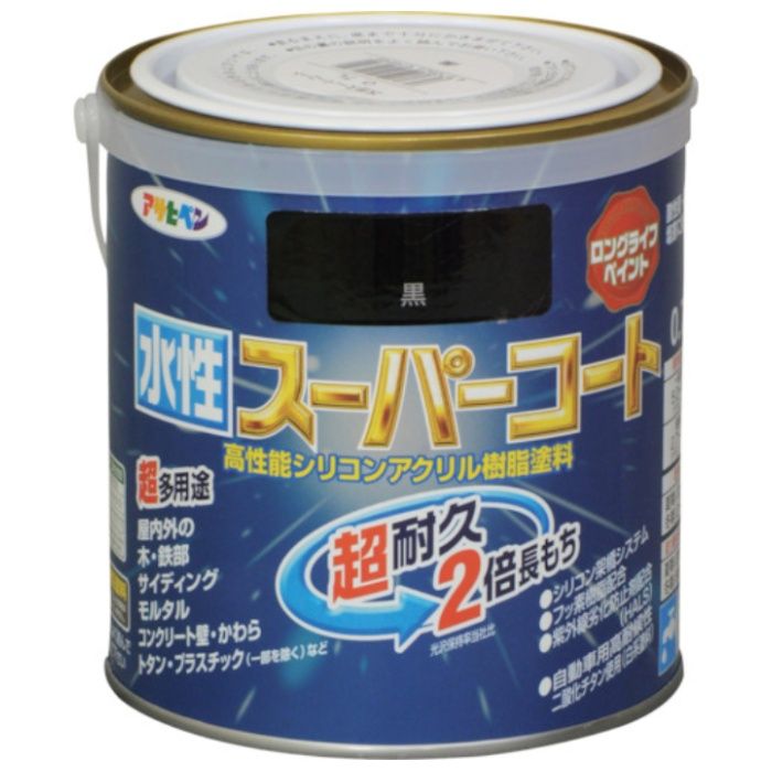 アサヒペン　水性スーパーコート　0.7L　黒