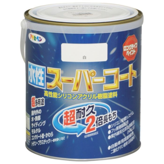 アサヒペン　水性スーパーコート　1.6L　白