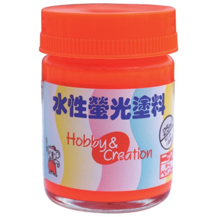 ニッぺ　水性蛍光塗料　25ml　スカーレット　HSC003-25