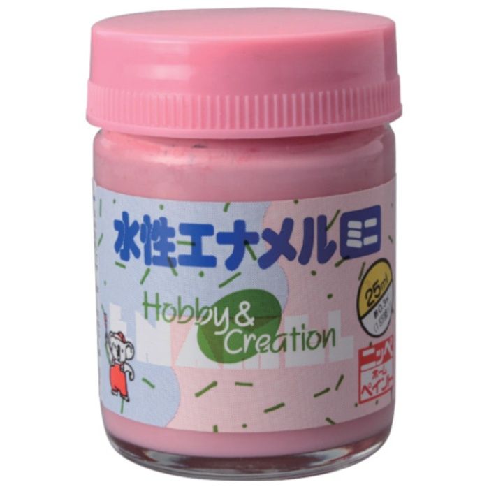 ニッぺ　水性エナメルミニ　25ml　ピンク　HSB007-25