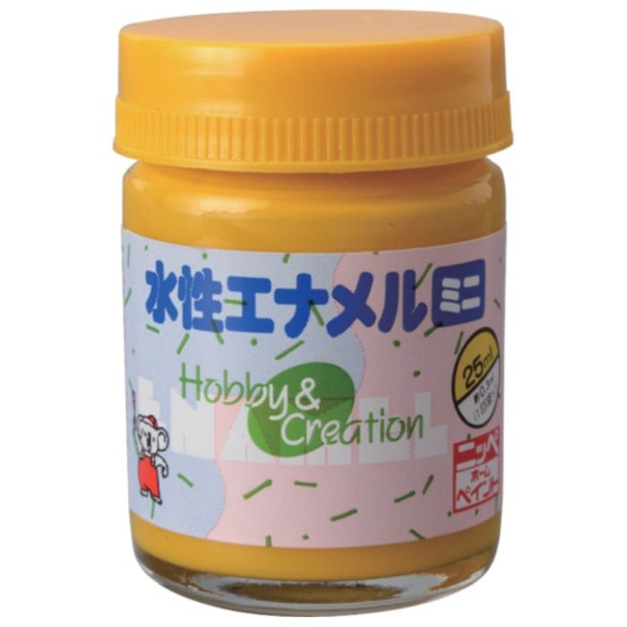 ニッぺ　水性エナメルミニ　25ml　イエロー　HSB010-25