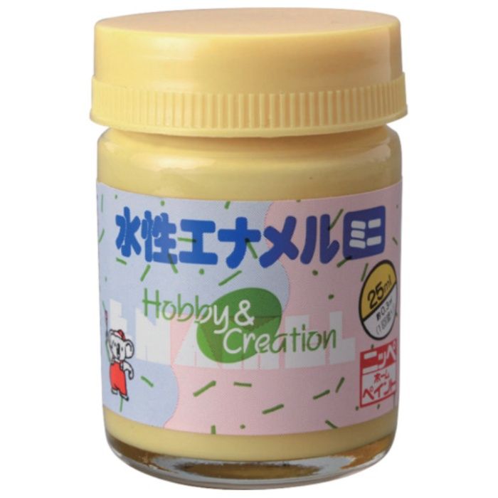 ニッぺ　水性エナメルミニ　25ml　パステルイエロー　HSB016-25