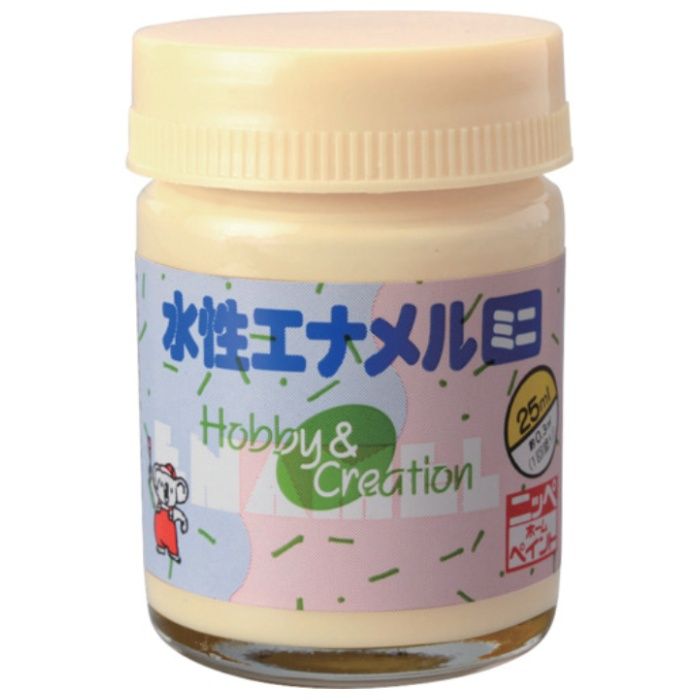 ニッぺ　水性エナメルミニ　25ml　ミルキーホワイト　HSB025-25