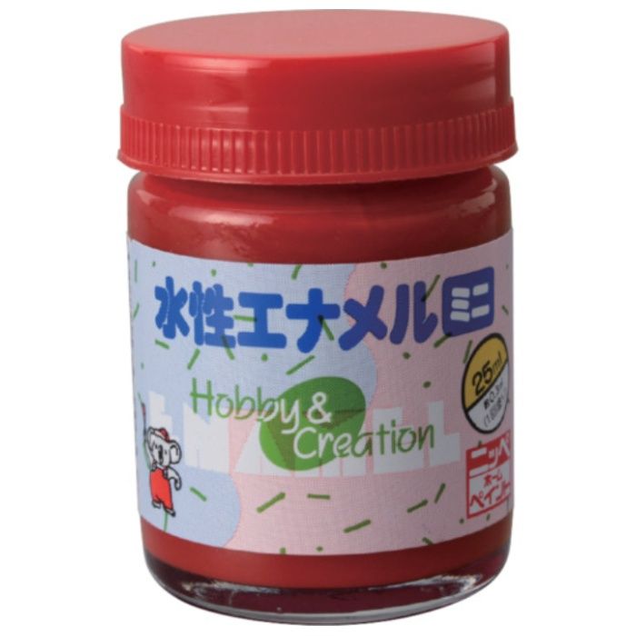 ニッぺ　水性エナメルミニ　25ml　朱色　HSB028-25