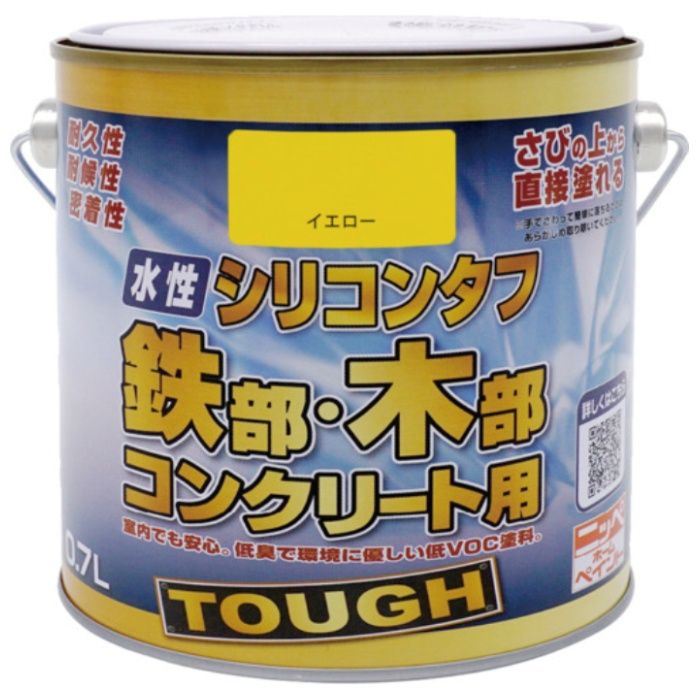 ニッぺ　水性シリコンタフ　イエロー　1.6L