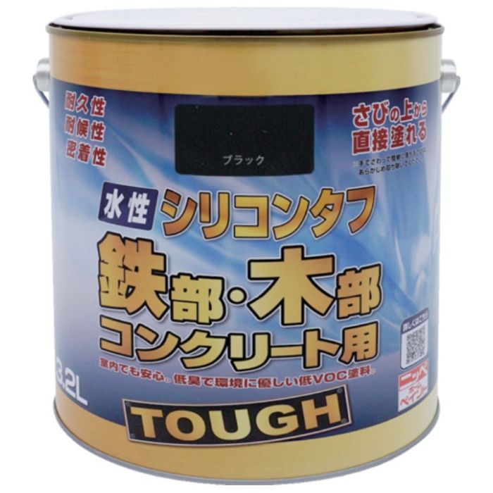ニッぺ　水性シリコンタフ　ブラック　3.2L