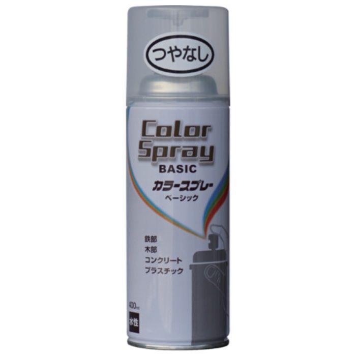 ニッぺ　水性カラースプレー　ベーシック　400ml　つやなしクリヤー　HKU002