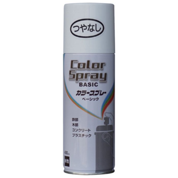 ニッぺ　水性カラースプレー　ベーシック　400ml　つやなしホワイト　HKU004