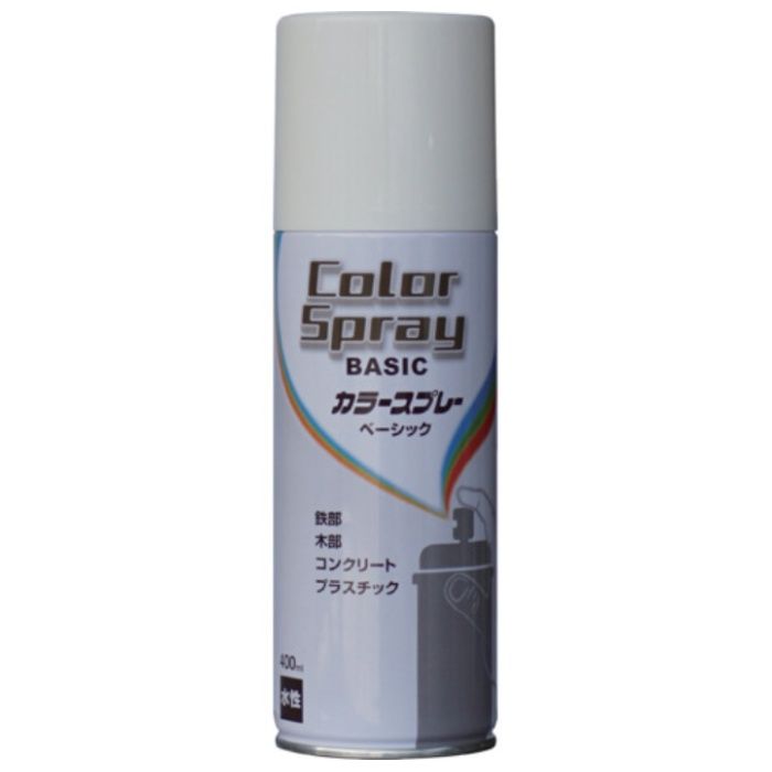 ニッぺ　水性カラースプレー　ベーシック　400ml　ミルキーホワイト　HKU005