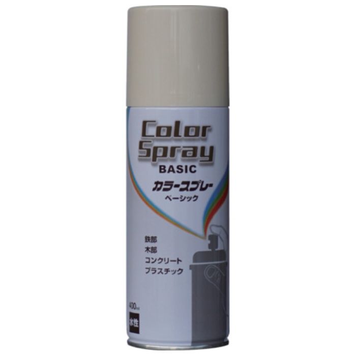 ニッぺ　水性カラースプレー　ベーシック　400ml　クリーム　HKU007