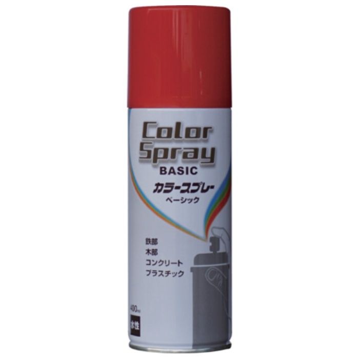 ニッぺ　水性カラースプレー　ベーシック　400ml　レッド　HKU010