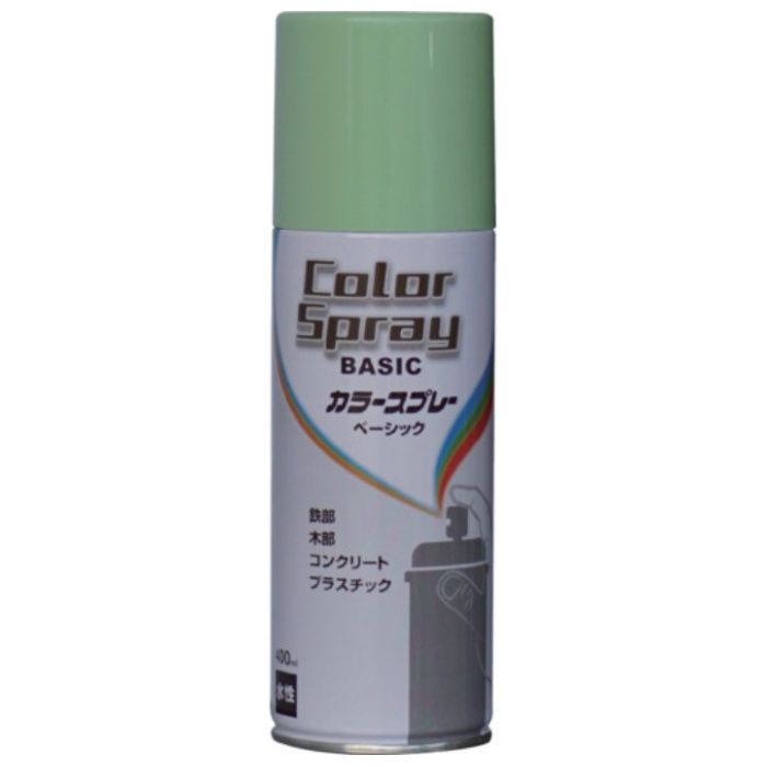 ニッぺ　水性カラースプレー　ベーシック　400ml　ライトグリーン　HKU015