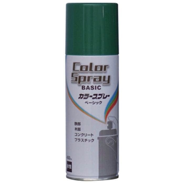 ニッぺ　水性カラースプレー　ベーシック　400ml　グリーン　HKU016