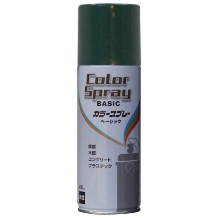 ニッぺ　水性カラースプレー　ベーシック　400ml　ディープグリーン　HKU017