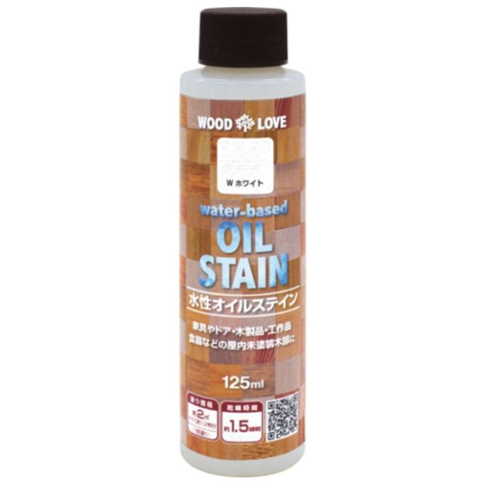 ニッぺ　水性オイルステイン　125ML　ホワイト　300N052