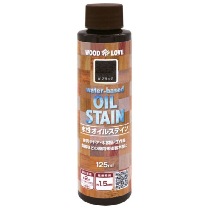 ニッぺ　水性オイルステイン　125ML　ブラック　300N056