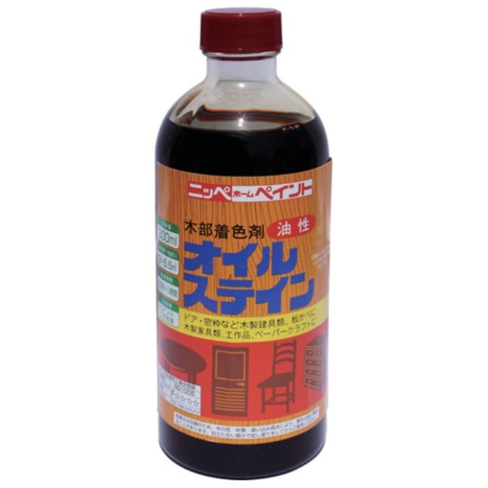 ニッぺ　油性オイルステイン　300ml　マホガニ　HPB0QH-300