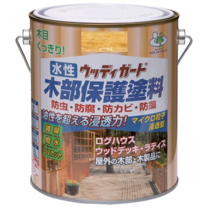 ニッぺ　水性ウッディガード　1.6L　メープル　HW201-1.6