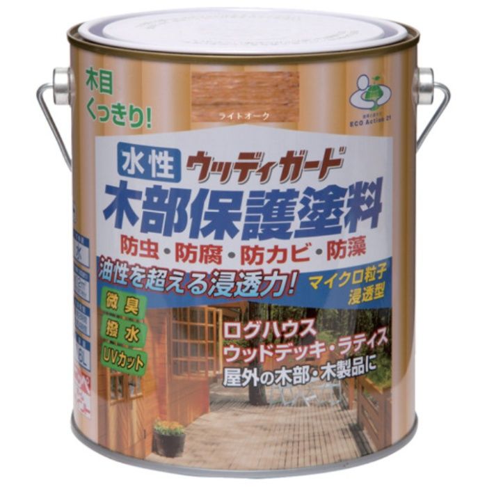 ニッぺ　水性ウッディガード　1.6L　ライトオーク　HW205-1.6