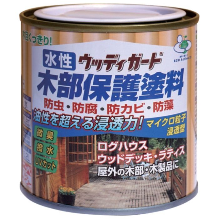 ニッぺ　水性ウッディガード　0.2L　セージグリーン　HW212-0.2