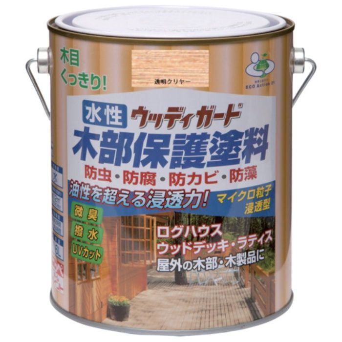ニッぺ　水性ウッディガード　1.6L　透明クリヤー　HW213-1.6