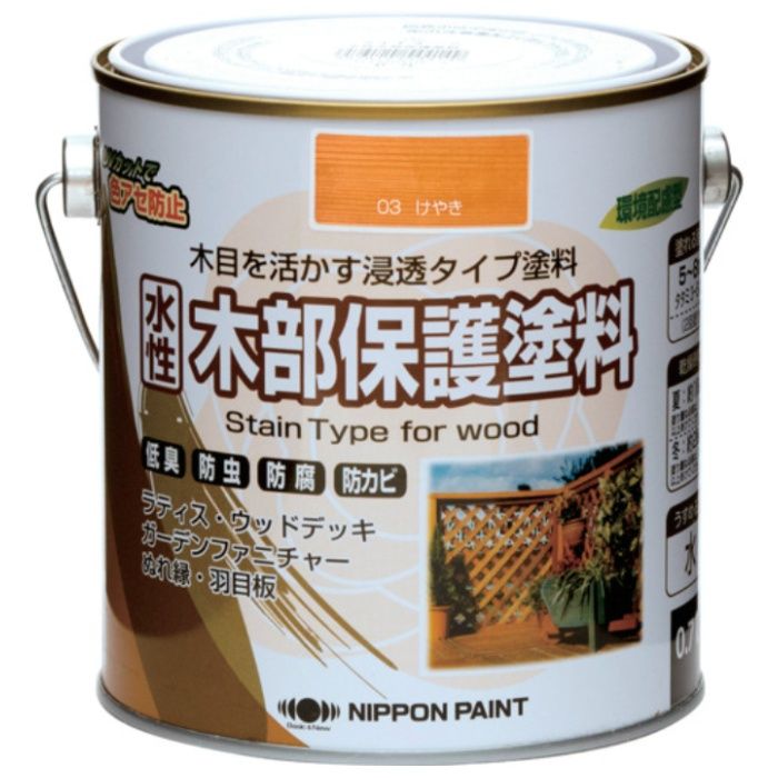 ニッぺ　水性木部保護塗料　0.7L　けやき　HXY003-0.7