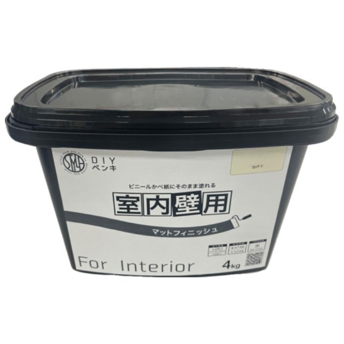 ニッぺ　室内かべ用塗料　STYLE　DIYペンキマットフィニッシュ　室内壁用　コットン　4kg