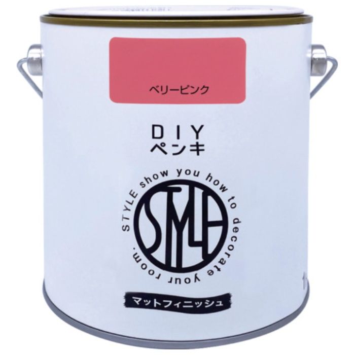 ニッぺ　DIYペンキ　マットフィニッシュ　ベリーピンク　1kg