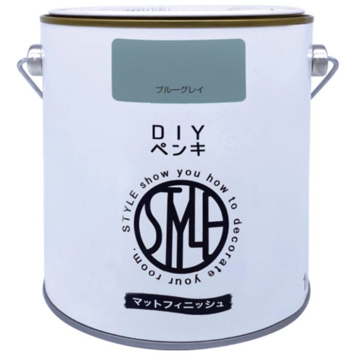 ニッぺ　DIYペンキ　マットフィニッシュ　ブルーグレイ　1kg