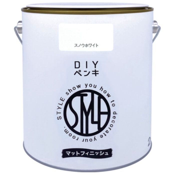 ニッぺ　DIYペンキ　マットフィニッシュ　スノウホワイト　2kg