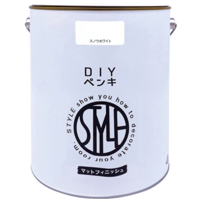ニッぺ　DIYペンキ　マットフィニッシュ　スノウホワイト　4kg
