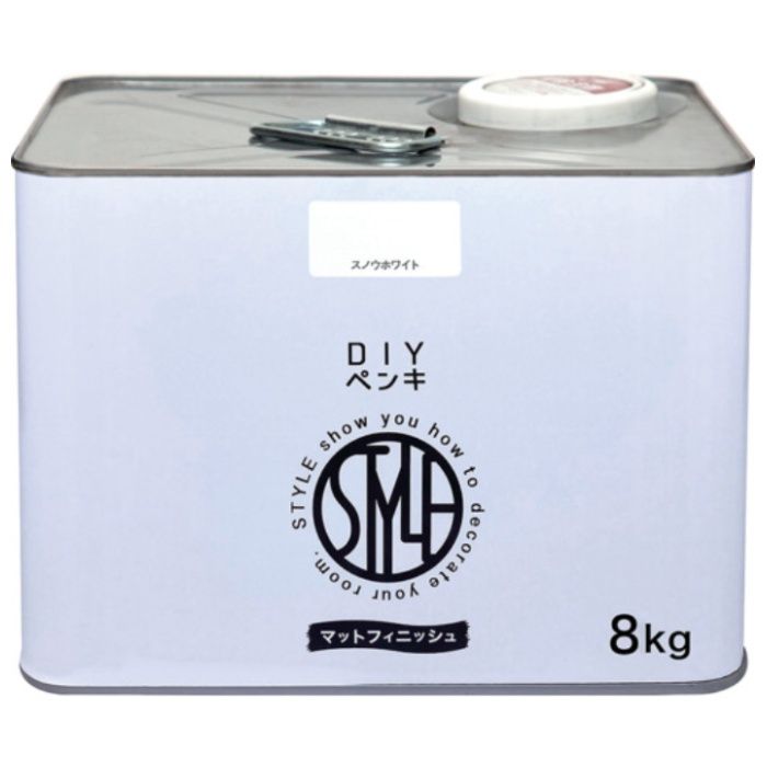 ニッぺ　DIYペンキ　マットフィニッシュ　スノウホワイト　8kg
