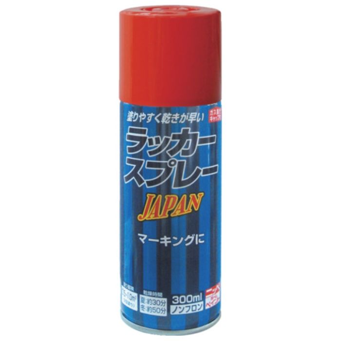 ニッぺ　【まとめ買い】　ラッカースプレー　JAPAN　300ml　レッド　12本入