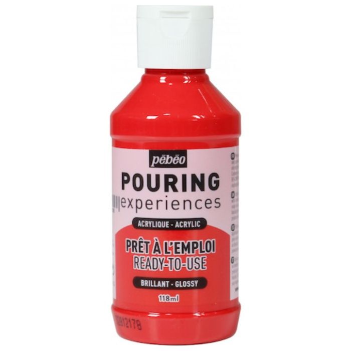 Pebeo　ポーリングメディウム入り　アクリル絵具118ml　13　マゼンタレッド
