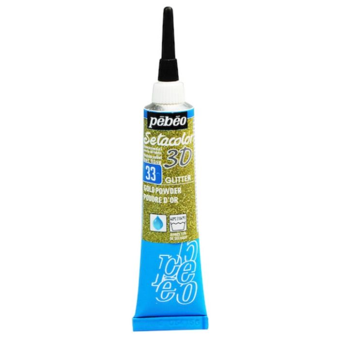 Pebeo　セタカラー3Dグリッター　20ml　NO.33　ゴールドパウダー